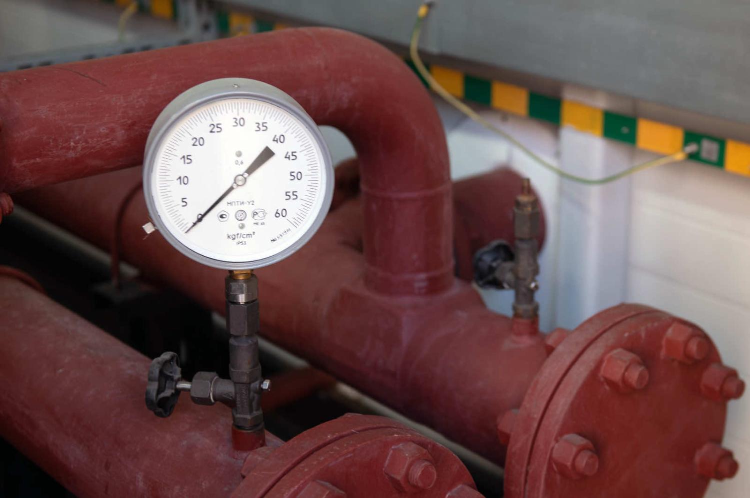 A manometer of a measuring lines and filter unit of the new crude quality control system at Tomsk Polytechnic University – Russia's first system for measuring crude oil quantity and quality parameters (Taisiya Vorontsova\TASS via Getty Images)