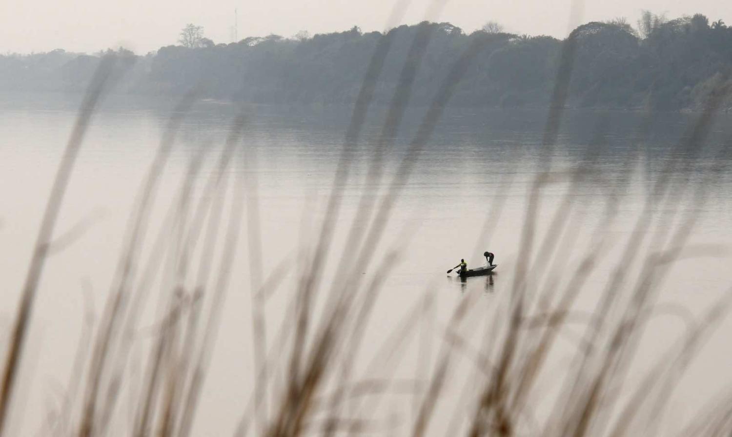 The Mekong River in the northern Thai region of Nong Khai, bordering Laos (Panumas Sanguanwong/AFP via Getty Images)
