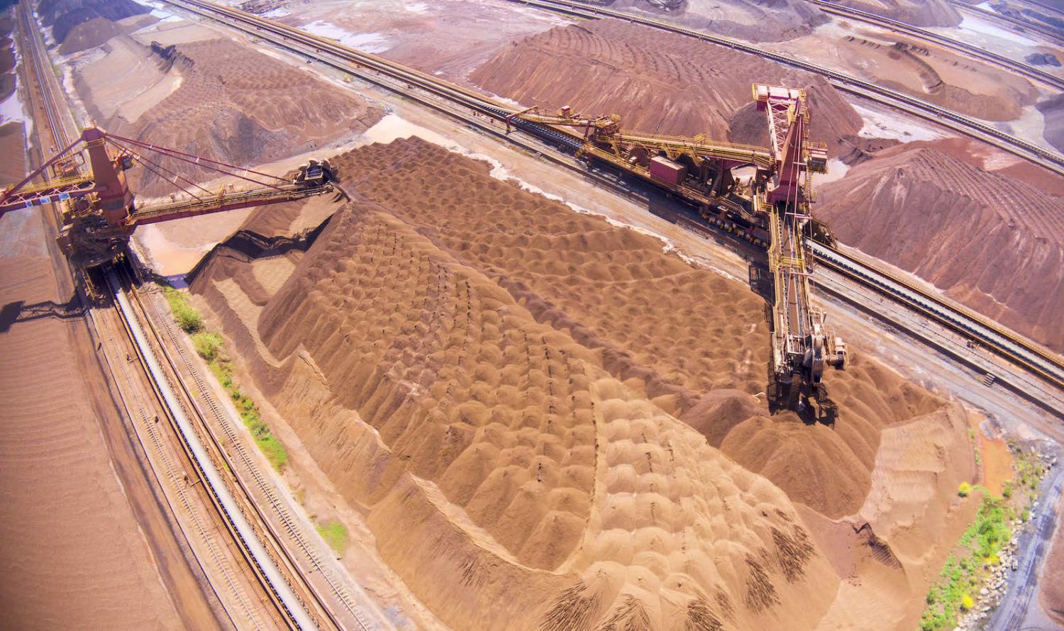 Iron ore products imported from Australia and elsewhere at a dock yard in Suzhou, Jiangsu province, China (Costfoto/Future Publishing via Getty Images)