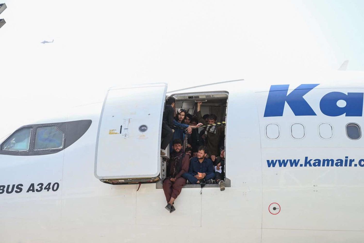 This is what desperation looks like: Kabul airport in Kabul on 16 August (Wakil Kohsar/AFP via Getty Images)