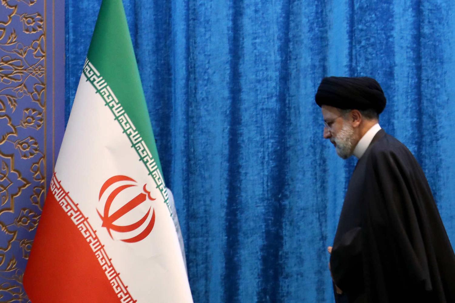 President Ebrahim Raisi demanded the removal of sanctions while also pledging to develop a “resistance economy” (Iranian Presidency handout/Anadolu Agency via Getty Images)
