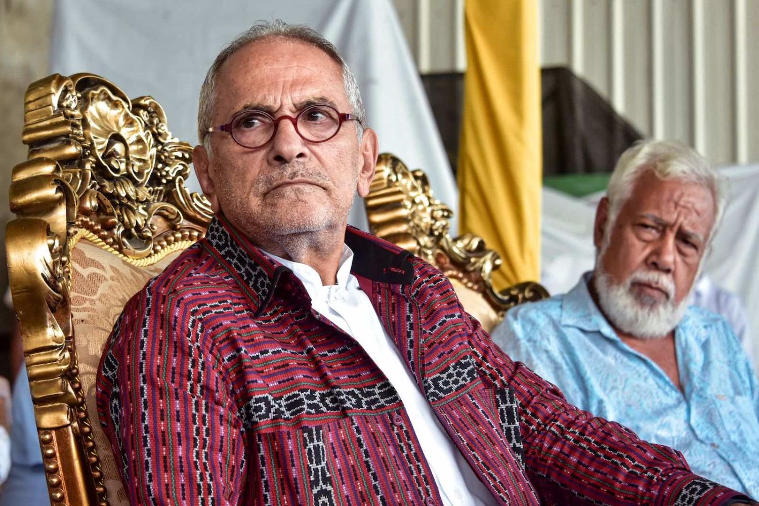 Jose Ramos Horta (left) and Xanana Gusmao following the April presidential election (Valentino Dariel Sousa/AFP via Getty Images)