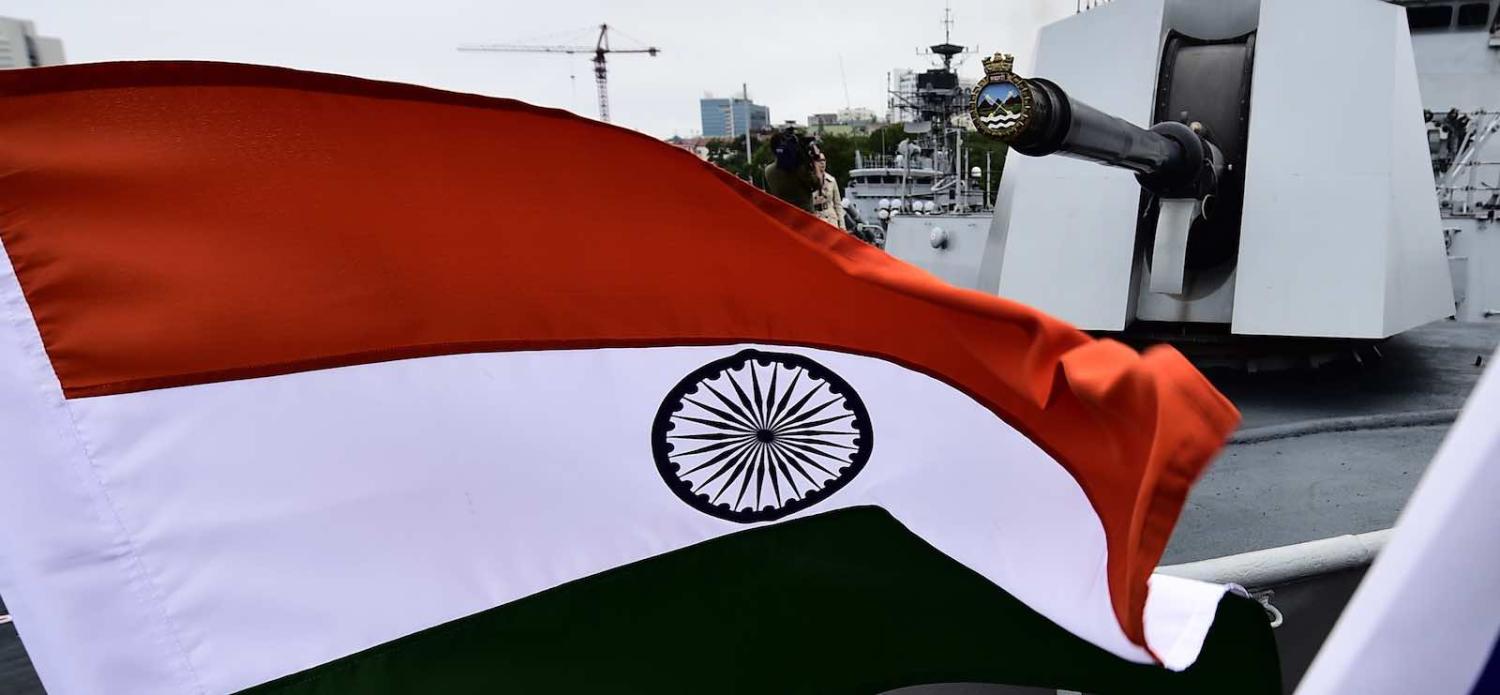 INS Sahyadri during a port visit to Vladivostok in 2016 (Photo: Yuri Smityuk via Getty)