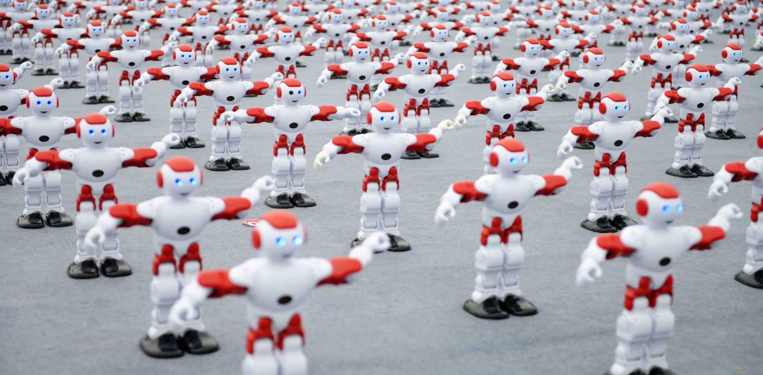 1050 dancing robots at the Qingdao International Beer Festival 2016 (Photo: VCG via Getty)