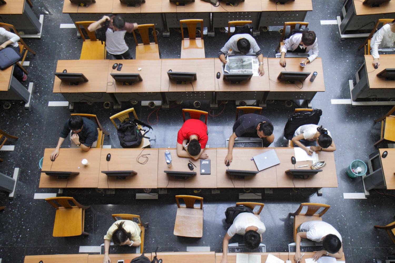 The rising prestige of the Chinese universities is another reason behind the shift of students from Central Asia away from Russian campuses (Jeffrey Greenberg/Universal Images Group via Getty Images)
