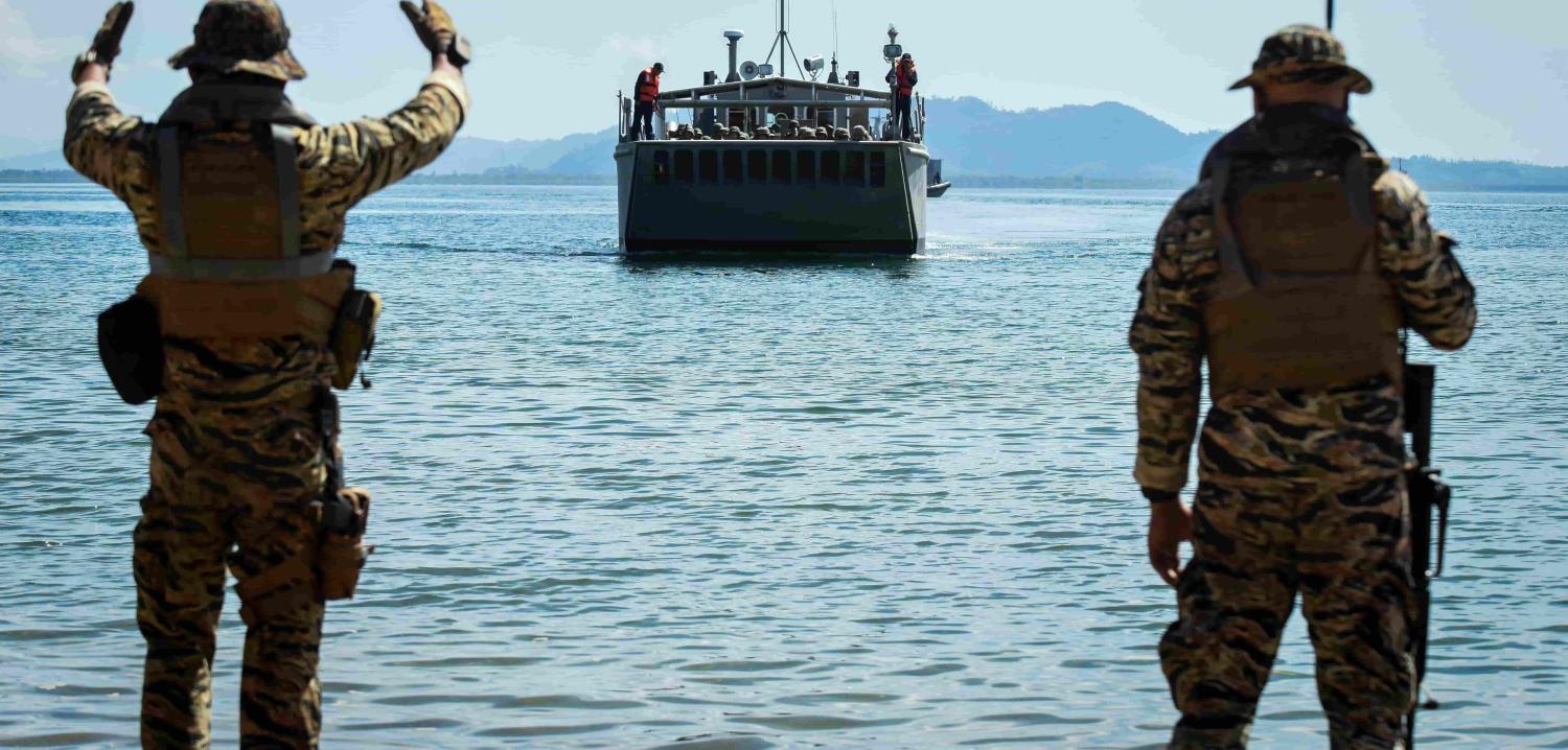 US and Philippine troops during the Balikatan war games in May 2017 (Photo: Dondi Tawatao/Getty)