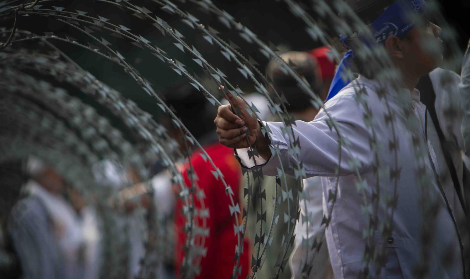 A rally in Jakarta against plans to ban Islamist groups in 2017 (Photo: Afraid Hikmal via Getty)