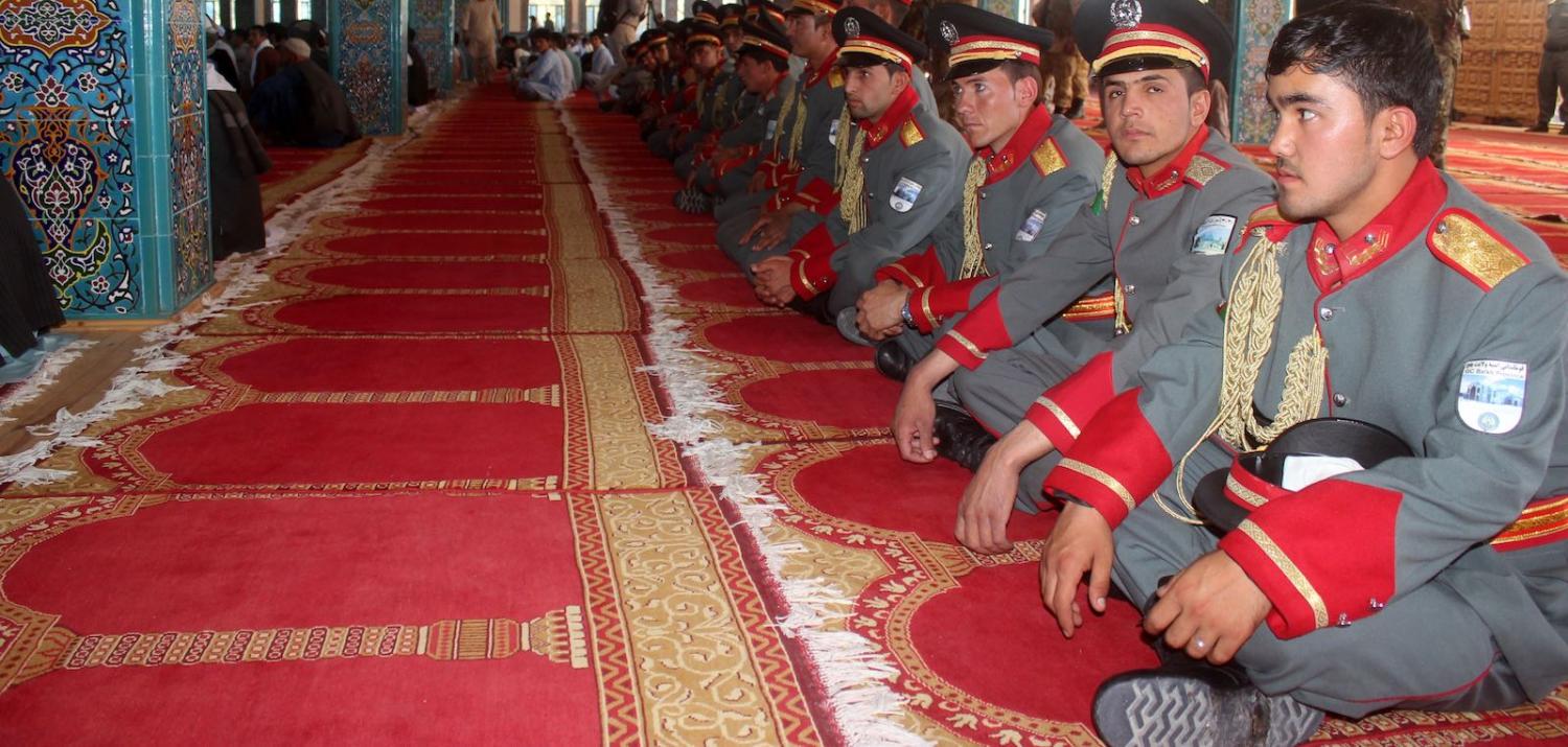 Eid al-Fitr prayer in Balkh, Afghanistan, on 15 June, during a rare ceasefire in the 17-year conflict (Photo: Sayed Khodaberdi Sadat via Getty)