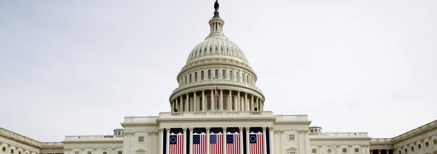 The West Front of the US Capitol ready for inauguration day on 20 January  2017 in Washington, DC. (Photo: Alex Wong/Getty Images)