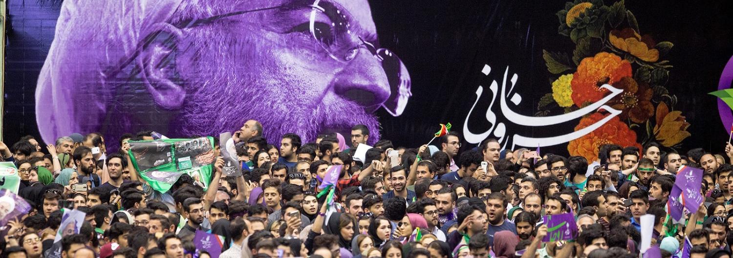 Supporters of Iranian President and presidential candidate Hassan Rouhani at a campaign rally last week in Tehran (Photo: Majid Saeedi/Getty) Iran.
