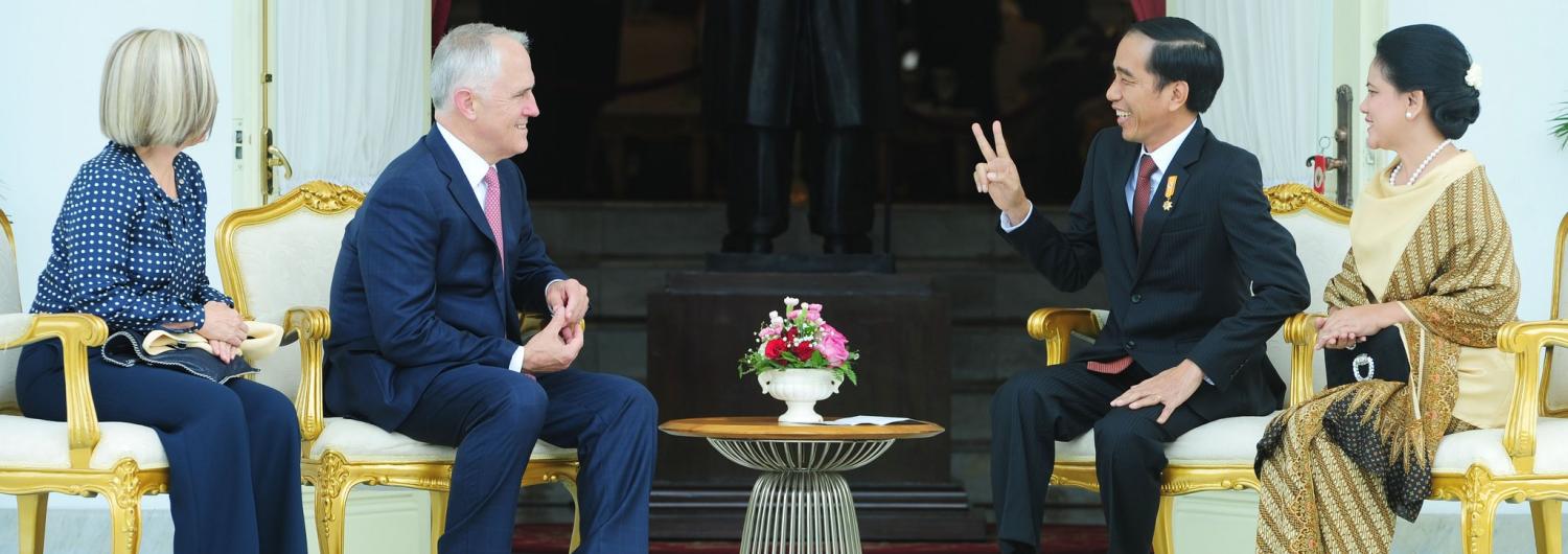 Australian PM Malcolm Turnbull with Indonesian President Joko Widodo in Jakarta in Nov 2015 (Photo: Australian Embassy Jakarta)