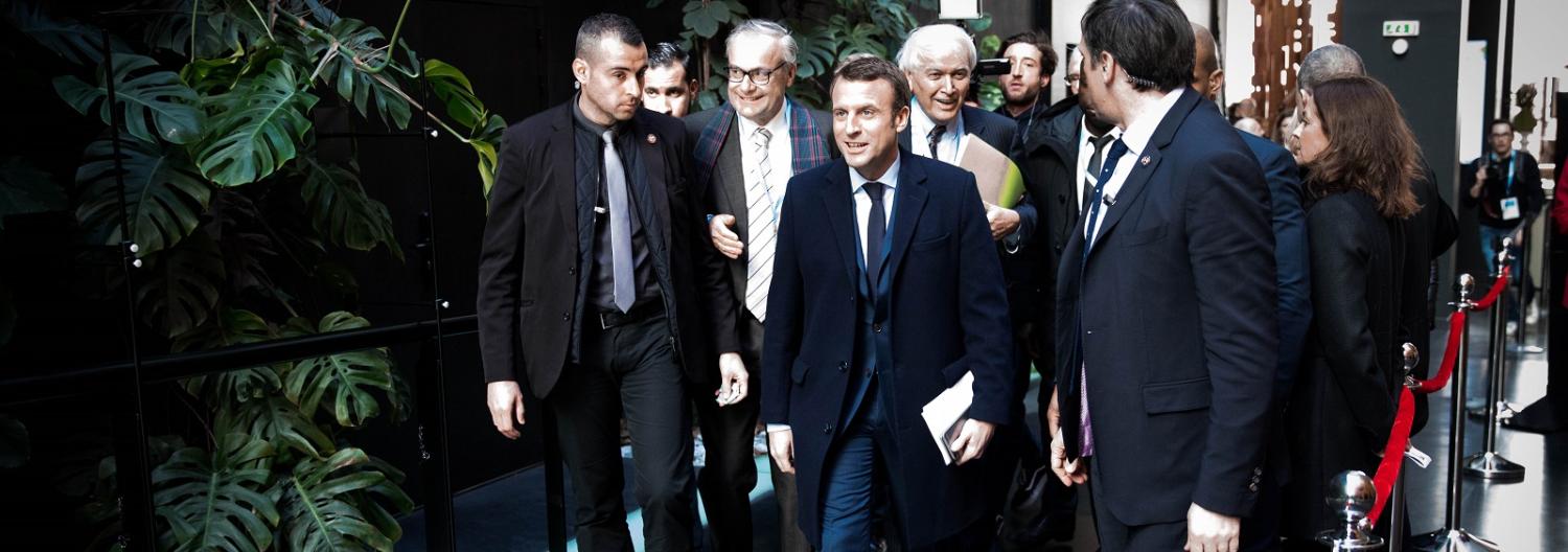 Presidential election candidate and founder of the political movement 'En Marche!' Emmanuel Macron (Photo by Christophe Morin/IP3/Getty Images)