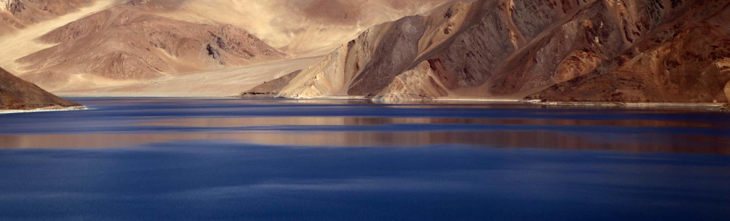 Pangong Tso, a lake in Kashmir, August 2017 (Photo: Getty Images/Pacific Press/Umer Asif)