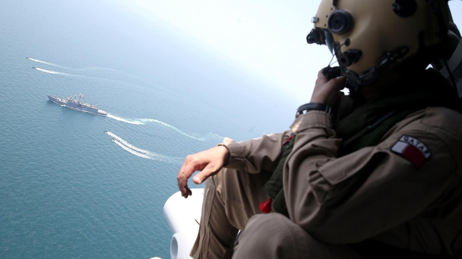 Joint military exercise between Turkey and Qatar in Doha on 7 August. (Photo: Mohammed Farag/Getty Images)