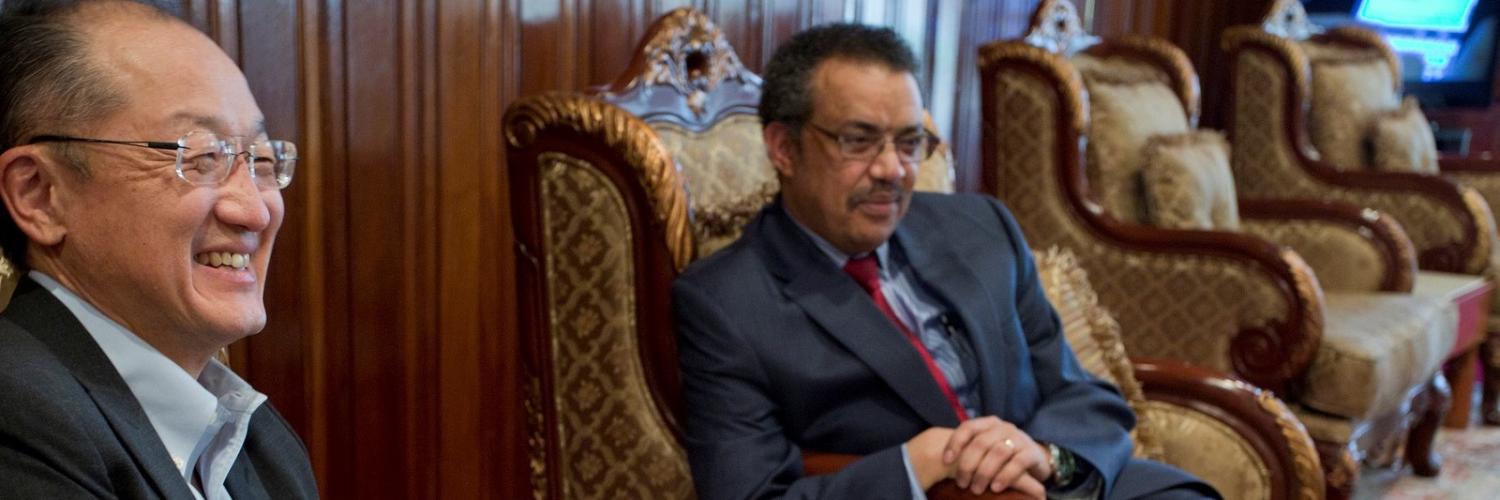 WHO's new director general Tedros Adhanom, (right), with World Bank president Jim Yong Kim (Photo: Flickr/ World Bank)