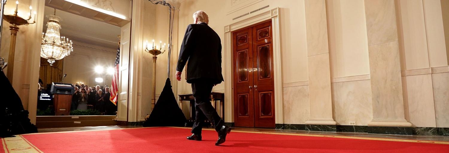 US President Donald Trump in the White House, January 31, 2017. (Photo:Chip Somodevilla/Getty Images)