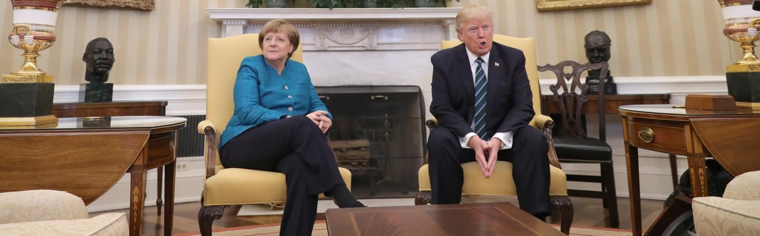 German Chancellor Angela Merkel and US-President Donald Trump at the White House on Friday (Photo: Barcroft Media via Getty Images)