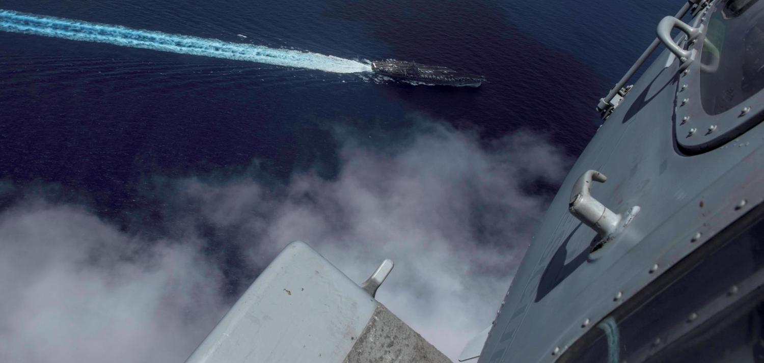 The USS Ronald Reagan in the South China Sea, as seen from an MH-60S Sea Hawk, June 2017 (Photo: Flickr/US Pacific Fleet)