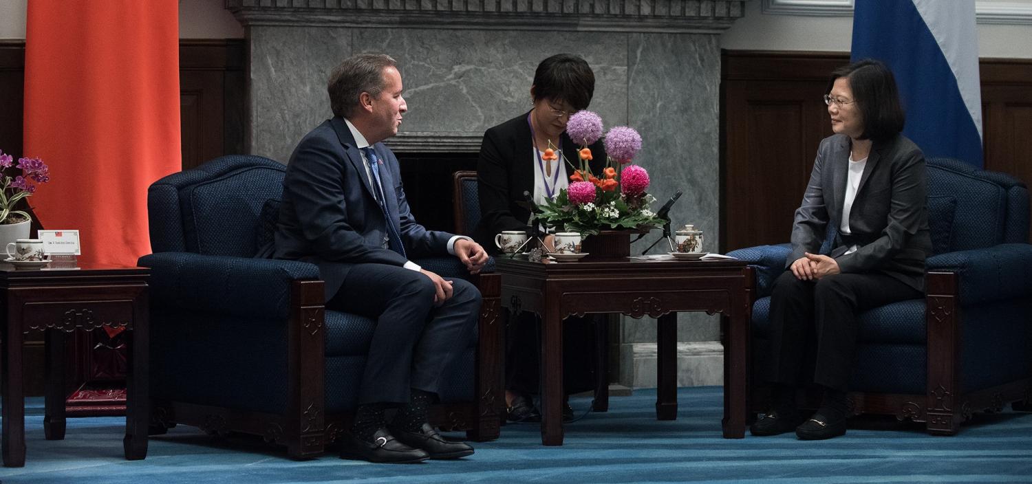 Taiwanese President Tsai Ing-wen meets with Honduras's First Vice President Ricardo Antonio Alvarez Arias, June 2017 (Photo: Flickr/總統府)