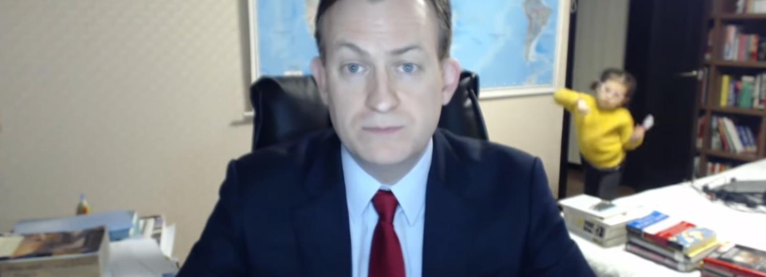 Telework means video conferencing, which means lots of BBC Dad incidents