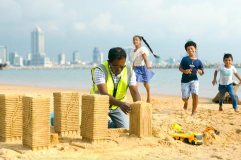 India will probably struggle to outcompete China on a dollar-for-dollar basis, particularly with megaprojects such as Port City Colombo (CHEC Port City Colombo (Pvt) Ltd/Handout via Xinhua/Getty Images)